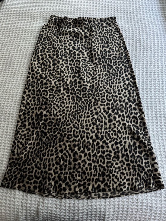 Alya Dresses & Skirts - Alya Leopard Print Midi Skirt - Black and Tan